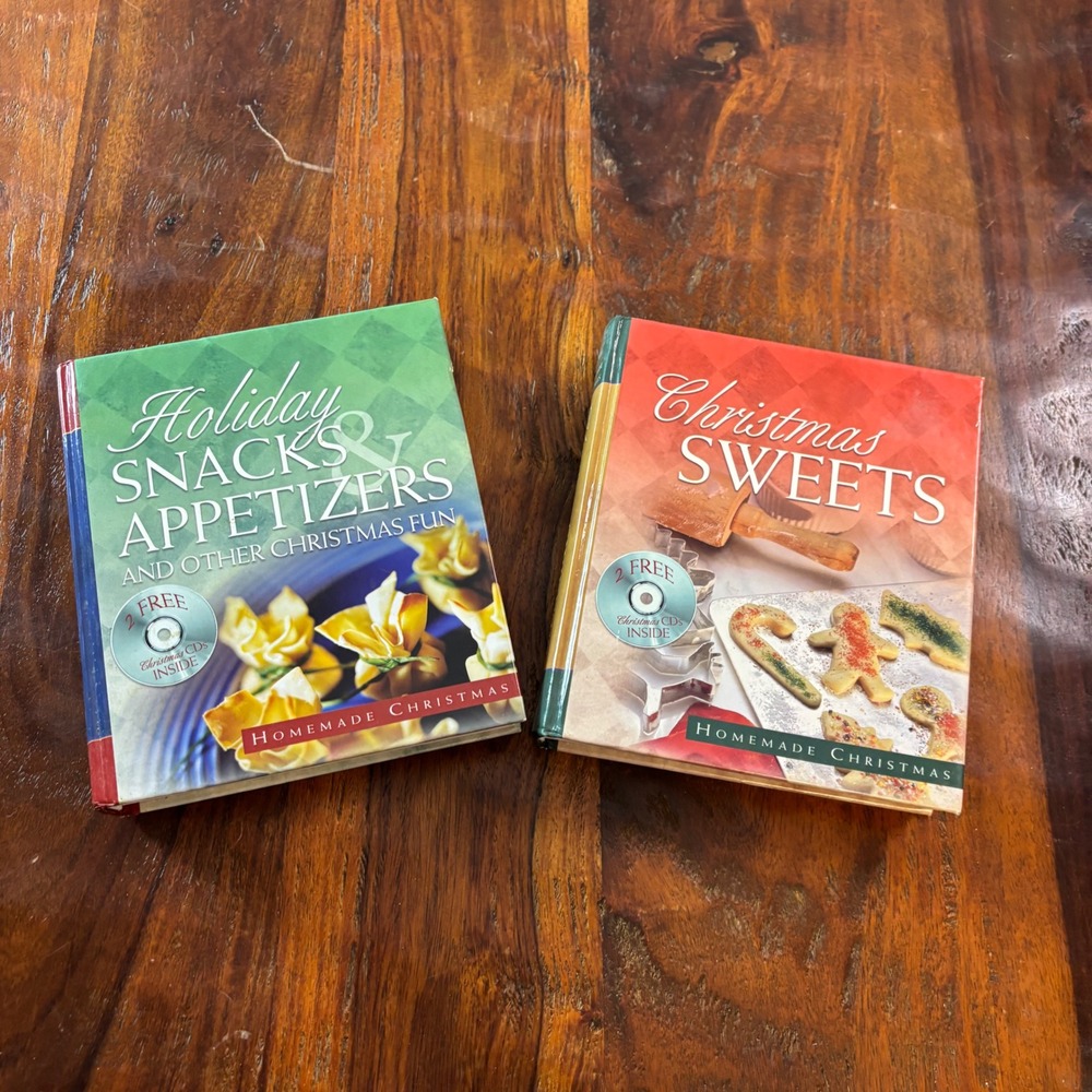 Homemade Christmas 2 Book Set Holiday‎ Snacks Sweets Recipes with 4 CDs 2003